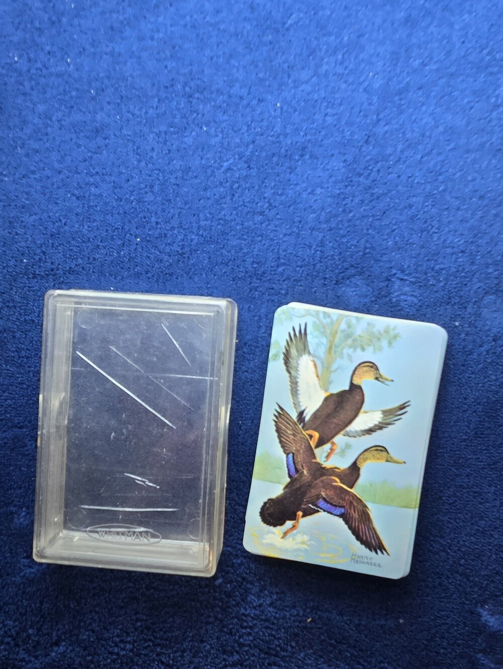 Flying Mallard Ducks by Harry Megargee Vintage Playing Cards 54 Set With Case